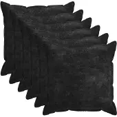 vidaXL Kussensloop 6 st HOUTEN Antraciet 80 x 80 cm Chenille Stof