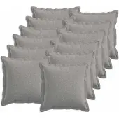 vidaXL Kussen met kussen HOUTEN 12 st Wolkgrijs Faux Linnen