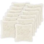 vidaXL Kussen 12 st HEERLEN Wit 45 x 45 cm PV Fleece