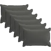 vidaXL Kussensloop 6 st HOUTEN Antraciet 50 x 70 cm Polyester