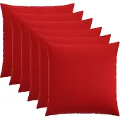 vidaXL Kussensloop 6 st HEERLEN Rood 80 x 80 cm Stof