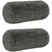 vidaXL Kussen 2 st HEERLEN Lichtgroen Ø 15 x 40 cm PV Fleece