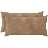 vidaXL Kussensloop 2 st HEERLEN Taupe 40 x 70 cm Microfiber Fleece