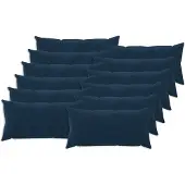 vidaXL Kussensloop 12 st HEERLEN Blauw 40 x 80 cm Microfiber Fleece