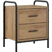 vidaXL Nachtkastje Artisanaal eiken 40 x 30 x 50 cm Bewerkt hout