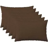 vidaXL Kussensloop 6 st HEERLEN Bruin 50 x 75 cm Stof