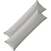 vidaXL Kussensloop 2 st HOUTEN Grijs 40 x 145 cm Polyester