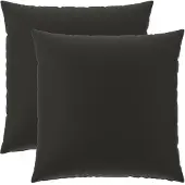 vidaXL Kussensloop 2 st HEERLEN Zwart 60 x 60 cm Polyester