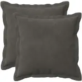 vidaXL Kussen met kussen HOUTEN 2 st Donkergrijs fluweel