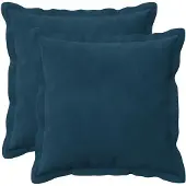 vidaXL Kussen met kussen HOUTEN 2 st Blauw fluweel