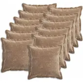 vidaXL Kussensloop 12 st HOUTEN Bruin 40 x 40 cm Chenille Stof