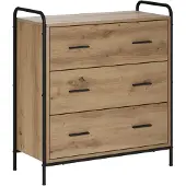 vidaXL Dressoir Artisanaal eiken 97 x 33 x 81 cm Bewerkt hout