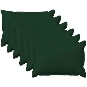 vidaXL Kussensloop 6 st HOUTEN Donkergroen 50 x 75 cm Faux Linnen
