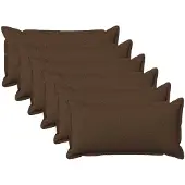 vidaXL Kussen met kussen HOUTEN 6 st Bruin Faux Linnen