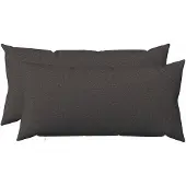 vidaXL Kussensloop 2 st HEERLEN Donkergrijs 40 x 80 cm Stof