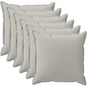 vidaXL Kussensloop 6 st HOUTEN Grijs 40 x 40 cm Polyester