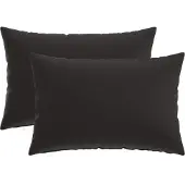 vidaXL Kussensloop 2 st HEERLEN Zwart 40 x 60 cm Polyester