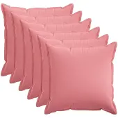 vidaXL Kussensloop 6 st HOUTEN Roze 80 x 80 cm Faux Linnen