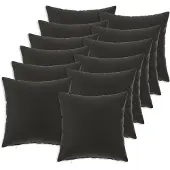 vidaXL Kussensloop 12 st HEERLEN Zwart 40 x 40 cm Polyester