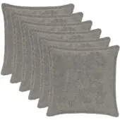 vidaXL Kussensloop 6 st HOUTEN Lichtgrijs 50 x 50 cm Nep Konijnenbont