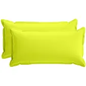 vidaXL Kussensloop 2 st HOUTEN Heldere Groen. 40 x 70 cm Polyester
