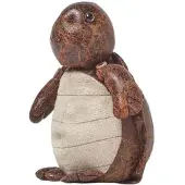 Homescapes Schildpad Kunstleer Deurstopper 18 x 12 x 10 cm Bruin