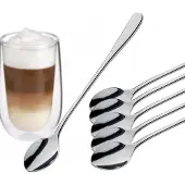 Cilio Latte Macchiato Lepels - 6 stuks, 20 cm - Roestvrij Staal