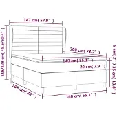 vidaXL Boxspring met matras fluweel donkergroen 140x200 cm