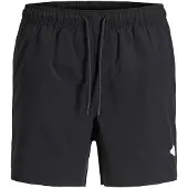 Jack & Jones Zwemshorts 'JPSTMaui Tropic' pastelblauw / zwart