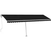vidaXL Elektrische Zonneluifel 6 x 3 m Antraciet 100% Polyester
