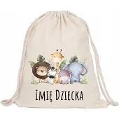 Alfa Gepersonaliseerde Stoffen Tas voor School en Kinderopvang - Wit