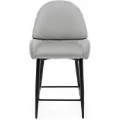 Design@Home Bergamo Hoker Welurowe Jasnoszare - Elegante Keukenstoel