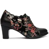 LAURA VITA Pumps met hoge voorkant groen / lichtrood / zwart