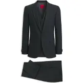 HUGO Driedelig extra slim-fit pak met microdessin