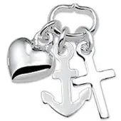 The Jewelry Collection Zilver Gerhodineerde Hanger geloof 1329913