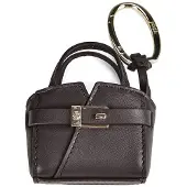BOSS Revers-zakhanger van leer, 13 cm grijs