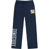 Abercrombie & Fitch Broek 'BENCHWARMER' navy / lichtoranje / wit