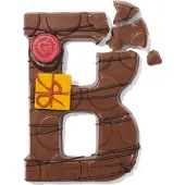 HEMA Handgedecoreerde Chocoladeletter Melk B 180g