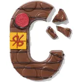 HEMA Handgedecoreerde Chocoladeletter Melk C 180g