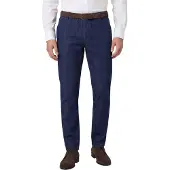 Com4 broek effen katoen denim