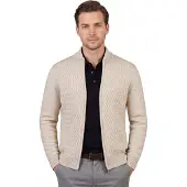 Baileys vest katoen kabelpatroon rits beige