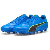 Puma KING 20 Ultimate Gras / Kunstgras Voetbalschoenen (MG) Blauw Zwart Lime