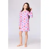 Woody slaapkleed meisjes - roze - all-overprint aliens - 262-10-DZF-Z/918 - maat 152