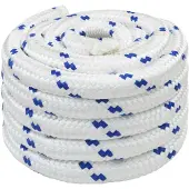 vidaXL Multifunctioneel touw 60 mm 10 m Wit en Blauw PP