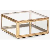 Sissy-Boy Gouden glazen box vierkant