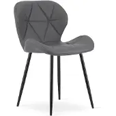 Leobert Chaise longue - - Mango - Bekleding: grijze kunstleer / Poten: zwart
