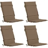 vidaXL Kussen voor stoel met hoge rug GEMERT 4 st 100% Polyester Taupe