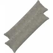 vidaXL Kussensloop 2 st HOUTEN Lichtgrijs 40 x 145 cm Nep Konijnenbont