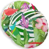 vidaXL Kussensloop 2 st HEERLEN Meerkleurig Diam. 30 cm Polyester