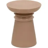 Atmosphera Jaya IJzeren bijzettafel Ø38xH43cm - Mokka